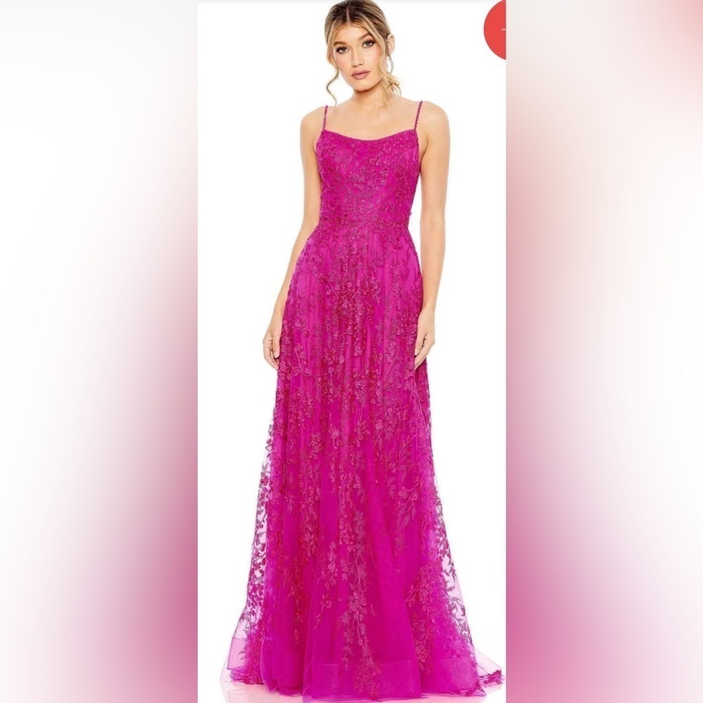 Mac Duggal 50683 NWT Flawed Embroidered Long Prom Dress